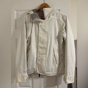 Burton Cream Hooded Snow Jacket Medium Ski & Snowboard